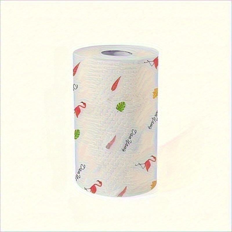 200 Sheets(4 rolls) Disposable Kitchen Paper Towel Absorbent Dish Cloth Lazy Rag Wet And Dry Use Kitchen Cleaning Paper Cloth