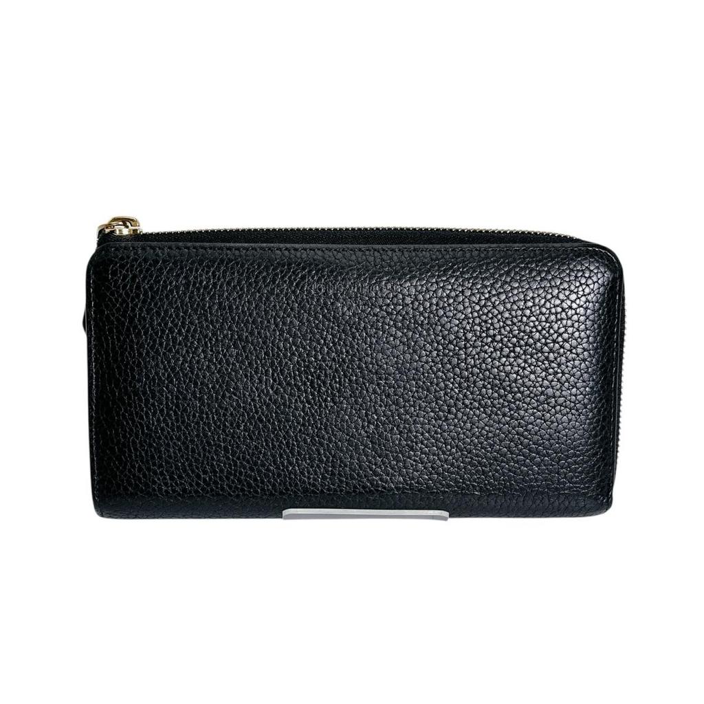 LOUIS VUITTON Taurillon Clemence L-shaped fastener purse leather Noir Used