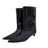 Patent Leather Pants Tube Boots Pointed Tall Heel Large Size Boots But Knee Boots Children's Autumn and Winter Spice Girls Boots