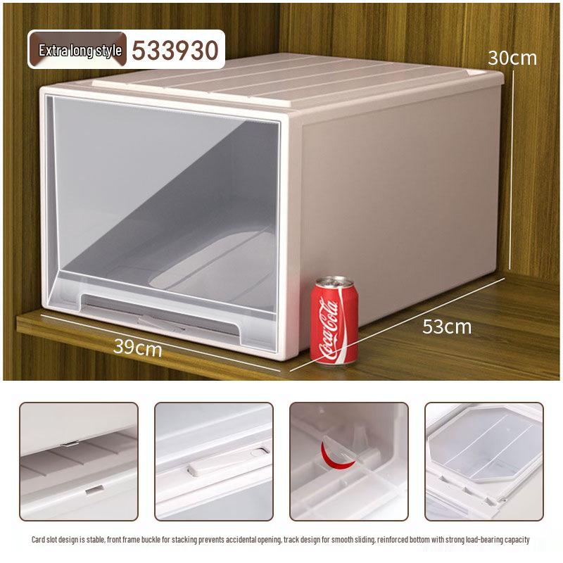 Japanese Thickened Plastic Transparent Shoe and Clothes Organizer Drawer