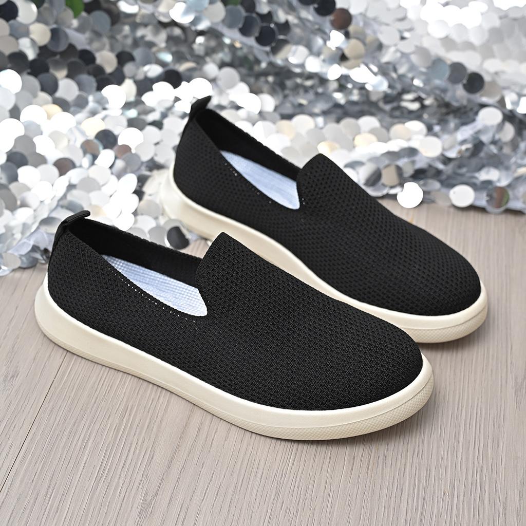 New Women's Flyknit Casual sneakers--Breathable and Comfortable One-step Non-slip Cushioning Arch Support Non-tired Feet Shoes