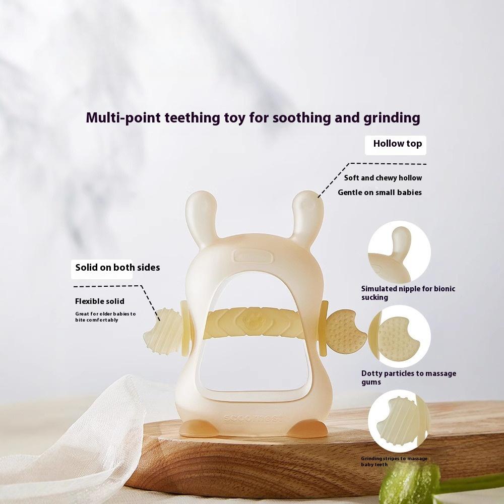 Baby Mushroom Toothpaste Baby Teeth Grinding Stick Biting Glue Food Grade Oral Period Silicone Toy Anti-Eating Hands