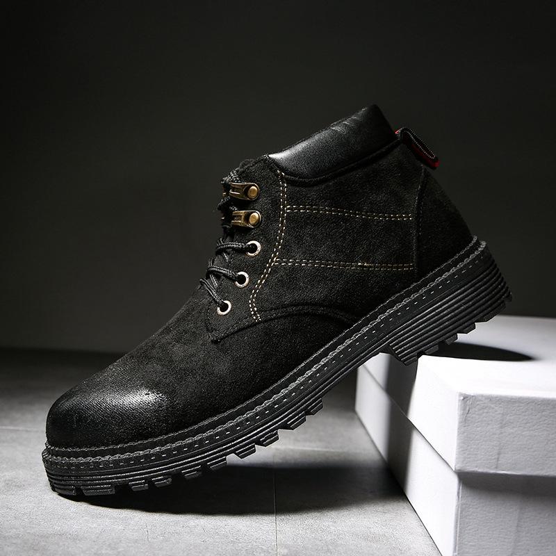 High Quality Super Warm Men Winter Leather Ankle Boots Waterproof Snow Boots Leisure Boots Retro Lace Up Work Shoes Men988