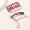 8cm Square Spring Hair Clip For Women Vintage Simple Frosted Hairpin Girls Daily Outdoor Hair Clip Elegant Hair Accessories 1pc
