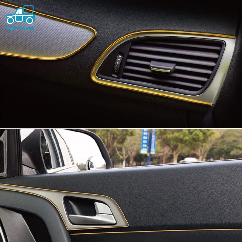 morytrade Plated Mall Interior Color Car Car Mall Car Interior Dress Up Length 5m (Gold)