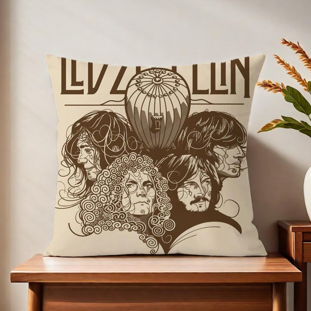 

Подушка с принтом группы L-Led Z-Zeppelin Мягкая и удобная Наволочка для дивана Гостиной Домашнего офиса Декор Защитные чехлы 30cmx30cm