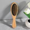 1Pc Paddle Cushion Massage Brush Hair Loss Bamboo Comb New Wood Comb  Hair Scalp