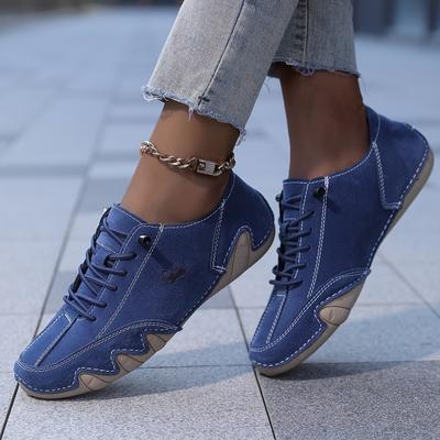 Vintage Stijl All-season Penny Loafers, Effen Kleur, Lichtgewicht, Rubberen Zool, Antislip, Casual Yoga Crosstraining Schoenen, Minimalistische Neus, Laag model