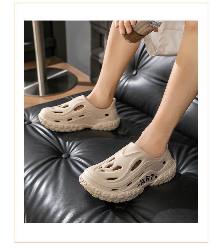 Męskie letnie outdoorowe buty sportowe plażowe z zakrytymi palcami i grubą podeszwą