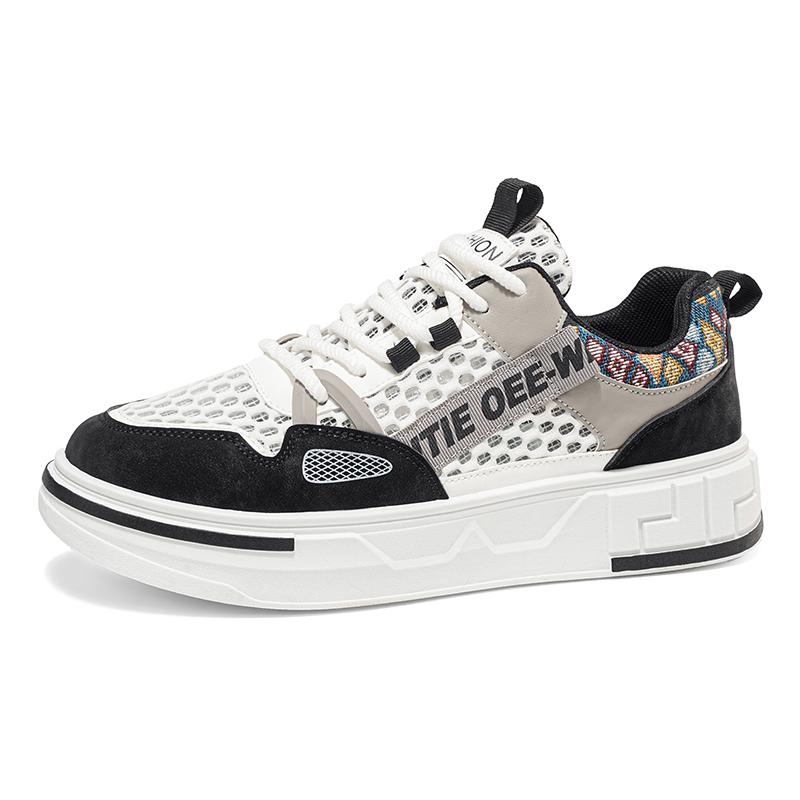 Men Mesh Breathable Board Shoes Casual Low Top Sneakers Lightweight Daily Walking Shoes 39-44 39