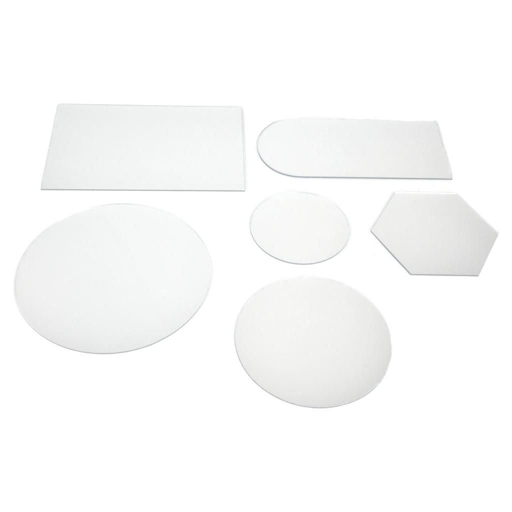 6Pcs Special Shape Mirror Wall Sticker Acrylic Decorative Background Wall Sticker for Home Office