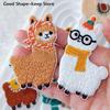 Durable Fabric Stickers, 6Pcs, Cartoon Llama Design, Ideal for Embroidery Decoration