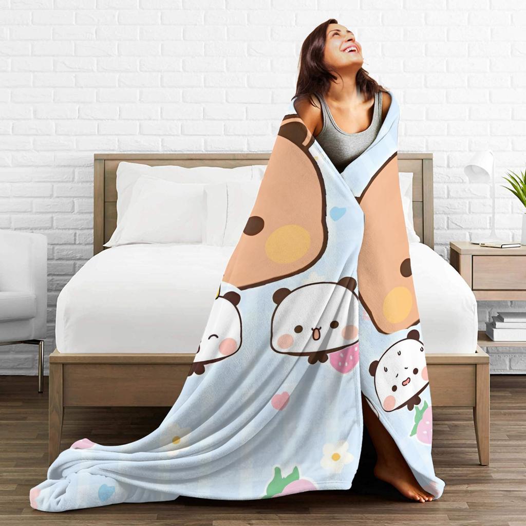Bubu Dudu Flannel Blanket Winter  Warm Soft Throw Blanket for Kids Adult Couch Chair Funny Bedspread Sofa Bed Cover