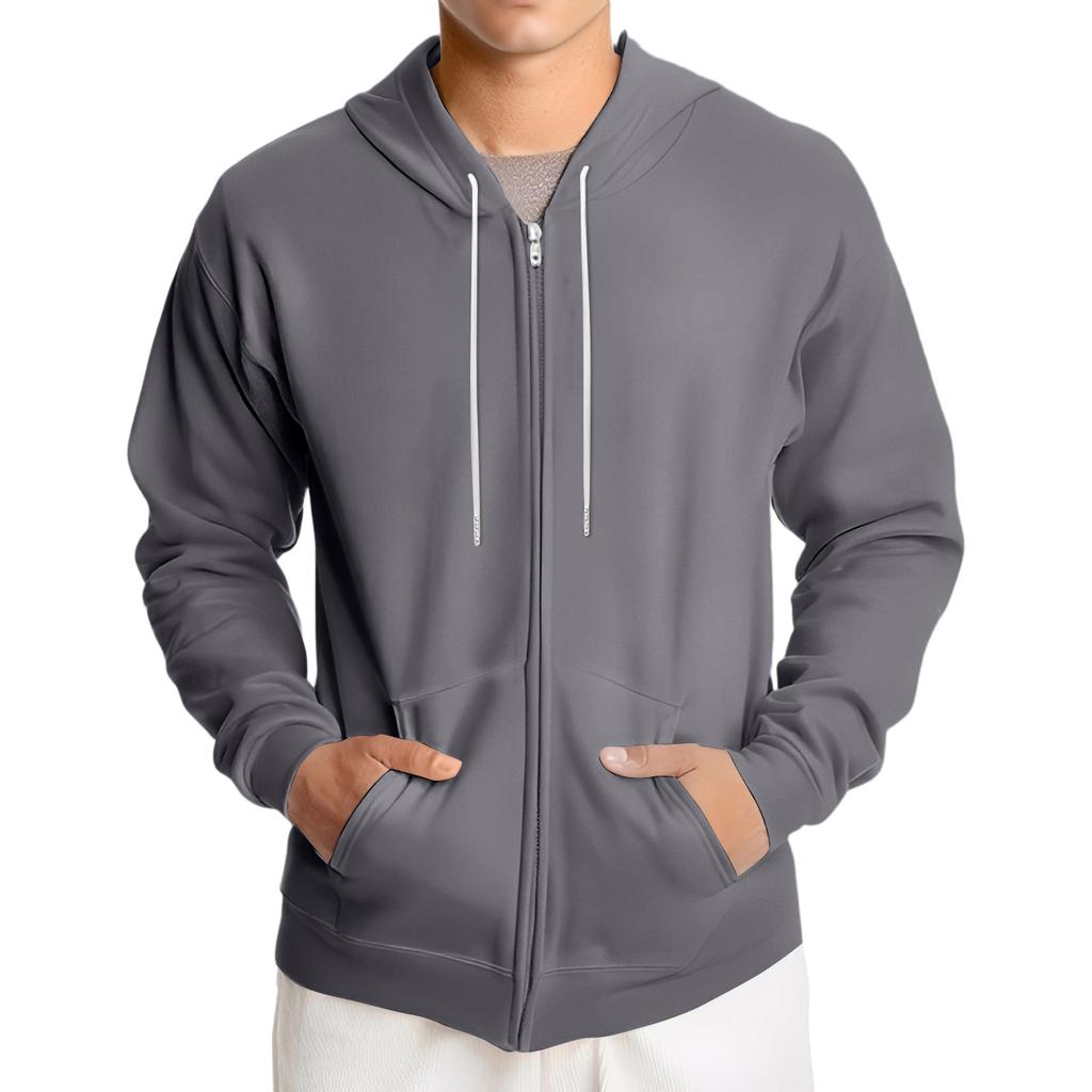 Men's Loose-fitting Casual Hooded Drawstring Jacket