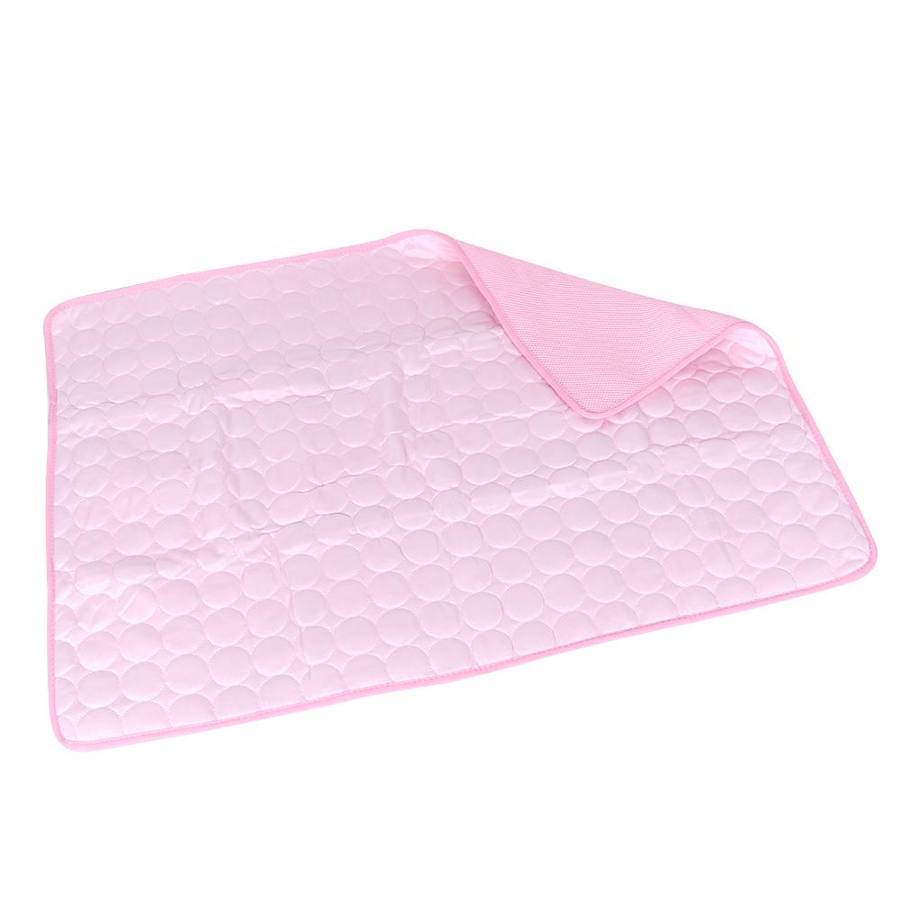 Summer Cotton Pet Dog Cat Breathable Mat Cooling Bed Sleeping Pad Pink(50x40cm)