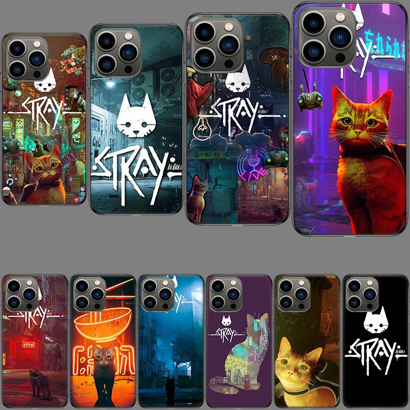 Game S-Stray Cat Phone Case For Iphone 16E 15 Pro 14 Plus 17E 16 17 Pro Max Air 11 12 13 Mini Shockproof Capa Cute Cover TPU