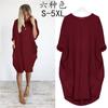 Women's Casual Loose Pocket Long Sleeved Chubby Girl Dress