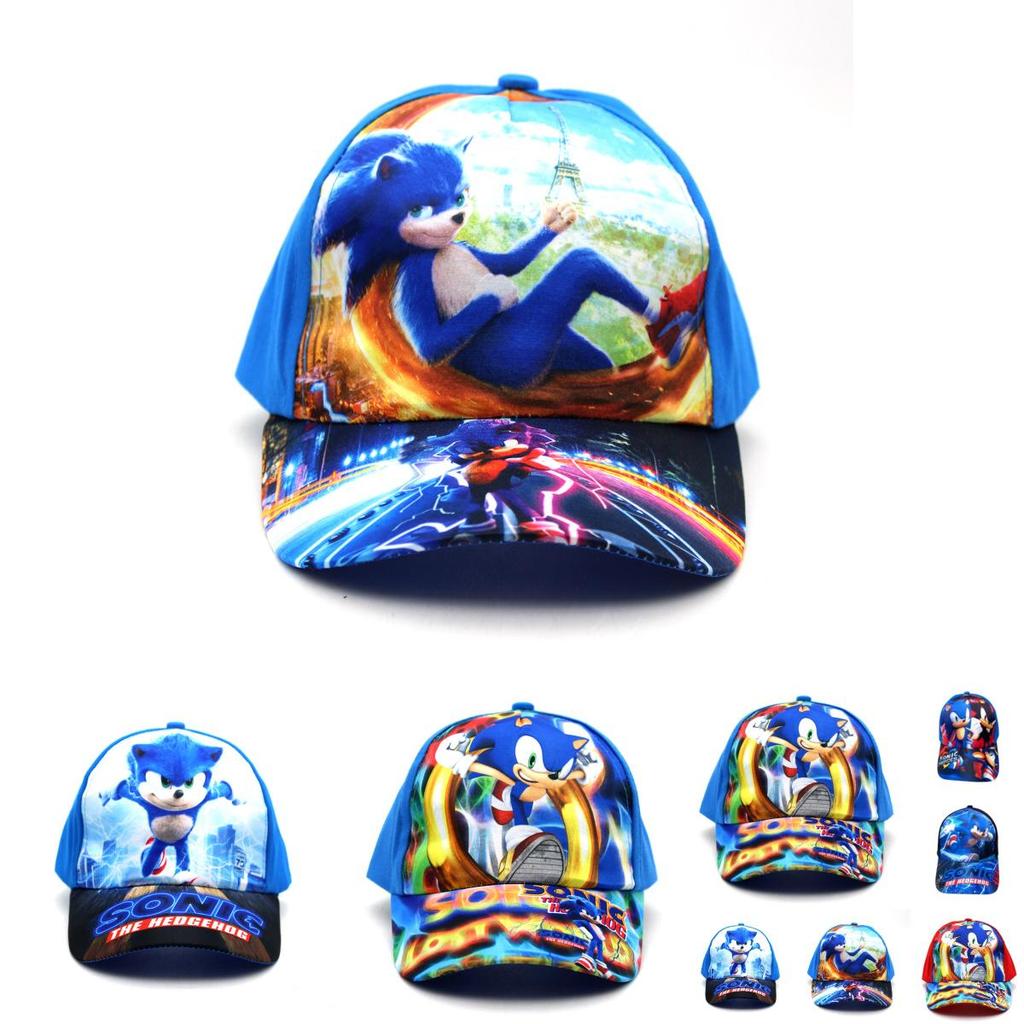 Sonic The Hedgehog Kinder Verstellbare Baseballkappe Feuchtigkeitsabsorbierende Baumwolle Sonnenschutzhut