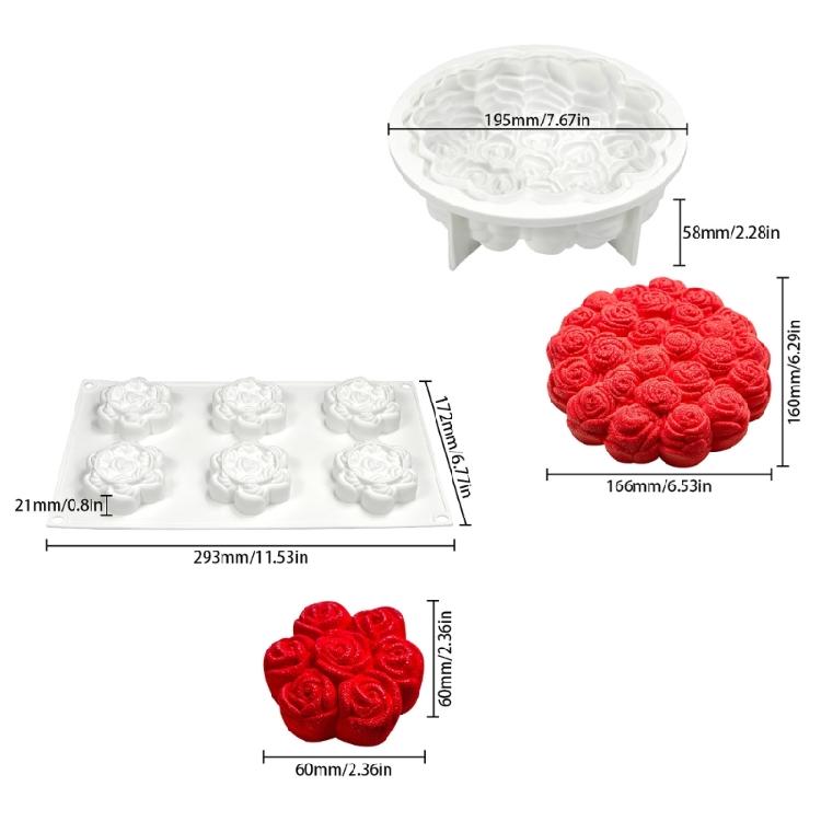 Bloomings Flower Silicone Molds Fondants Chocolate Molds DIY Mousse Cake Molds