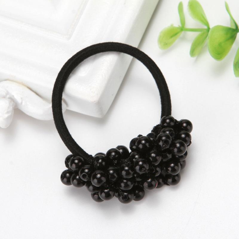 Frauen Haarschmuck Perlen Perlen Stirnbänder Pferdeschwanz Halter Mädchen Vintage elastische Haarbänder