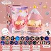 Rotating Star Projection Night Light Soft Lighting Gentle Melodies Rotating Carousel Music Box Star Patterns Easy-To-Operate