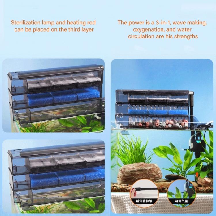 Aquarien Sauerstoff Tauchwasserreiniger Kleine Becken Filter Sauerstoffreiniger für gesundes Wasserleben