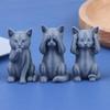 1/3 Stück Drei Weise Nicht Katze Ornament Set Minimalistische Katzenfigur Bedeckte Ohren Mund Augen für Katzenliebhaber Haus Schreibtisch Dekor