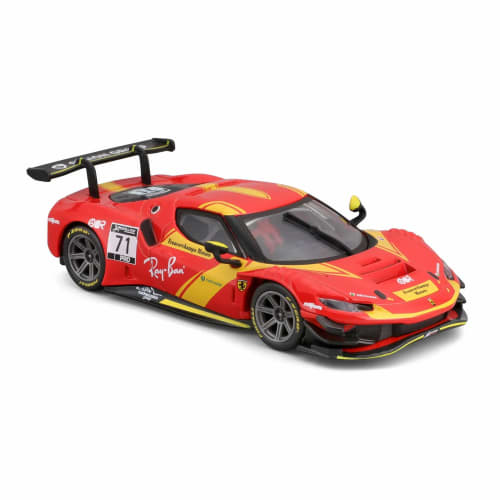 Bburago 1:43 296 GT3 No.71 Racing Car, Complete GT3 Diecast Model, Gift, Decoration, Appreciation