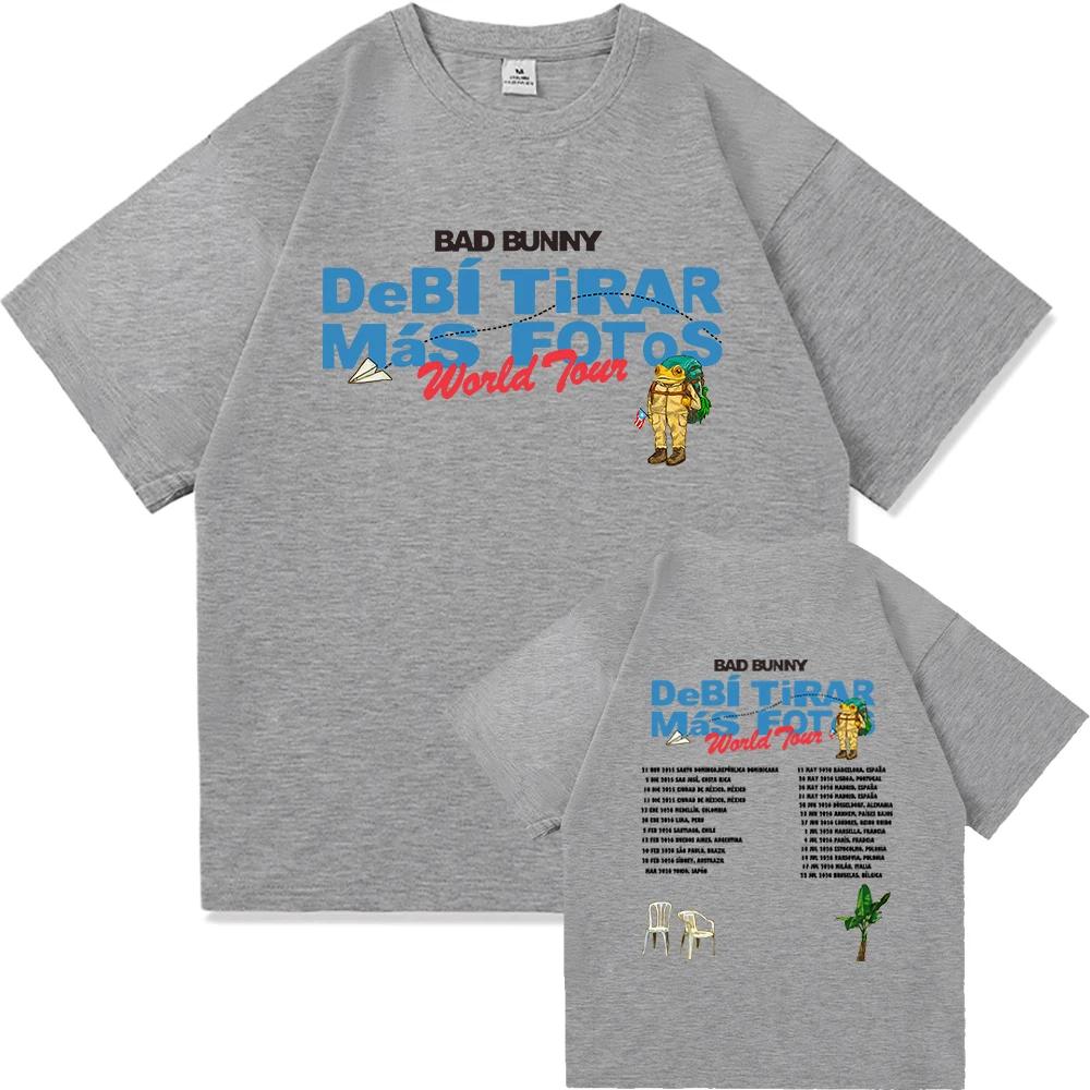 Bad Bunny DTMF World Tour 2025 T-shirt Damkläder Vintage Harajuku Högkvalitativa Kläder T-shirts för Fans Gåva