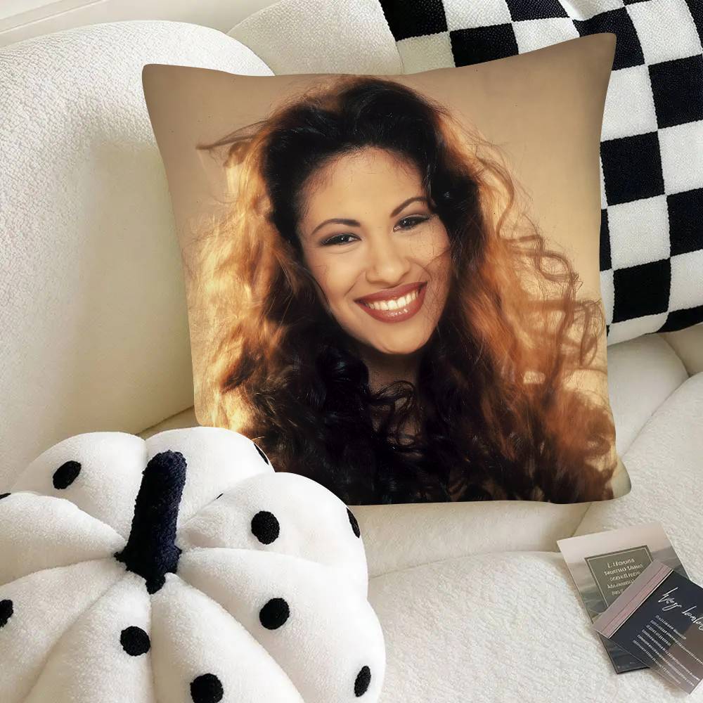 Singer Selena Quintanilla Pillow Case Fashion Square Pillowcase Bedroom Sofa Room Ins Decoration Leisure