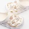 Set Diamond Butterfly Rhinestone Detachable Chain Buckle Pink Shoe Flower Set Creative DIY Pearl Shoe Charms Shoe Decoration