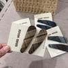 Women's Retro Plaid Wool Hair Clip - Autumn/Winter BB Style for Side or Bangs