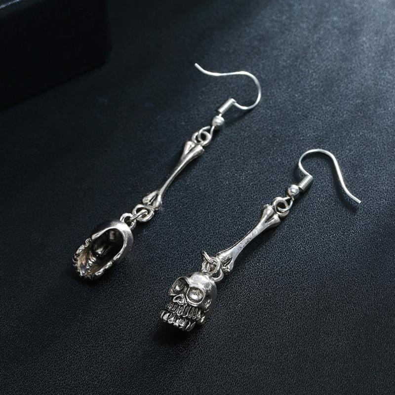 Fashionable Skull Bracelet Ring Earrings Handmade Jewellery Set Unisex Jewelry Fashion Accessories for Women and Men