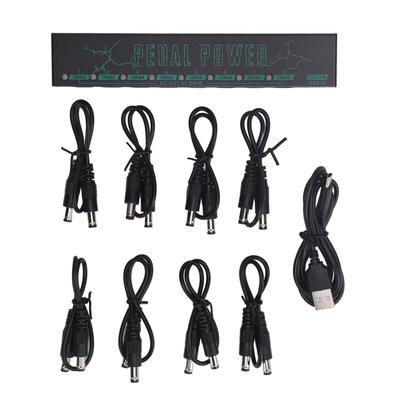 Guitar Pedal Power Supply 8 Isolated Outputs 9V Aluminium Alloy Effect Pedal Board Power Supply