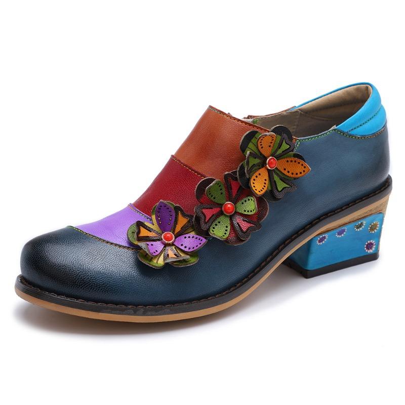 Export large size Guangzhou shoes spring and summer retro contrasting colors super comfortable four-season shoes Brock leather shoes 36 синий 7440₽