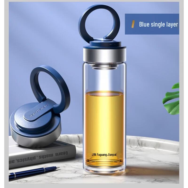 Fuguang Jianpai Glass Water Bottle with Handle