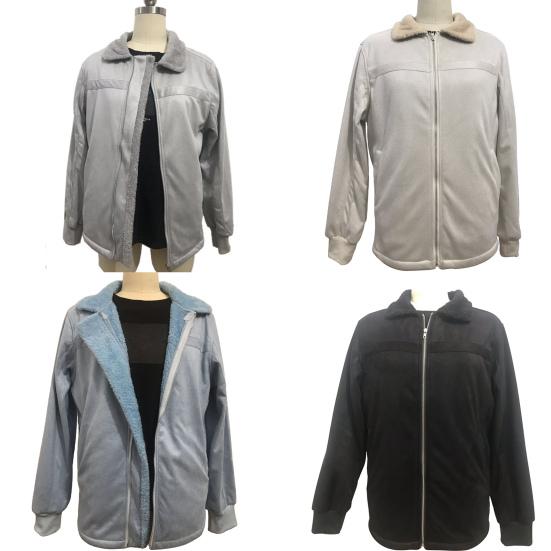 Men Coat Solid Color Faux Leather Plus Size Thicken Winter Jacket for Outdoor