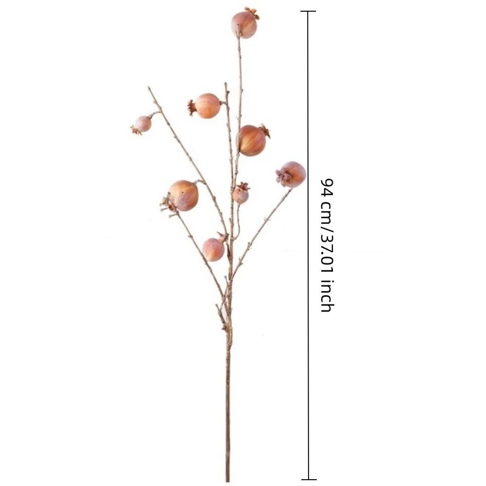 Plastic Artificial Pomegranate Branch 8 Fruit Foam Fruits Branches  Chinese New Year Decor