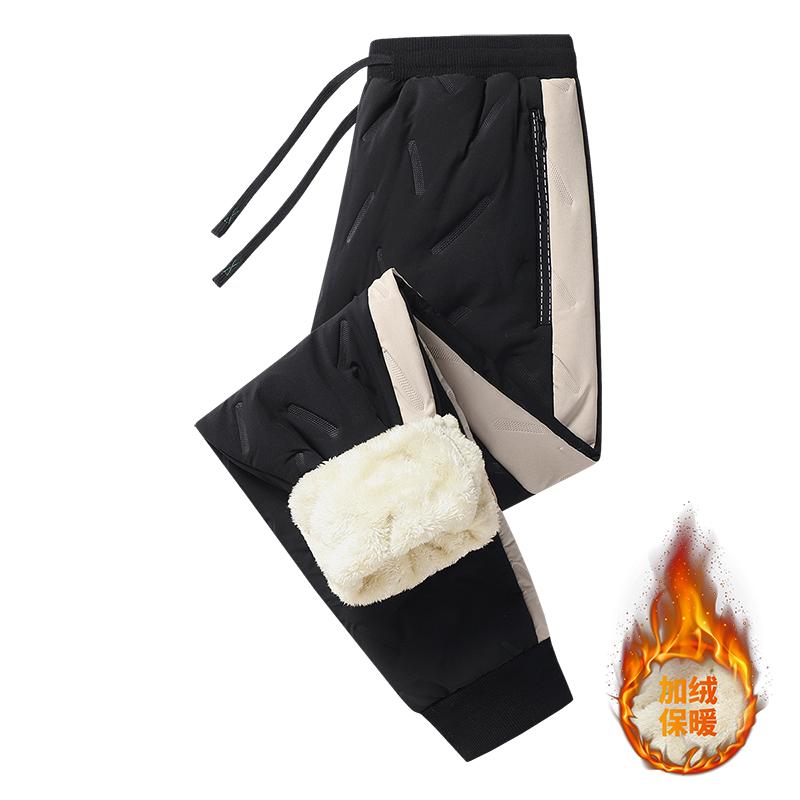 Elastic High Waist Solid Color Loose Sports Casual Pants Men's Tying Trousers