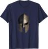 Spartaner Krieger Helm Antikes Griechenland T-Shirt Kurzarm Lässig Baumwolle Rundhals Herren T-Shirt