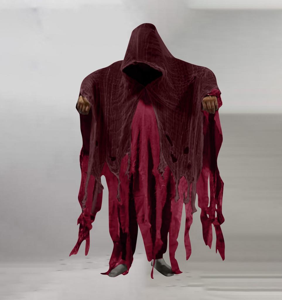 Halloween Men's And Women's Party Hooded Solid Coat Cloak