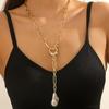 Elegant Y-Shaped Pearl Necklace - Light Luxury, Long Design