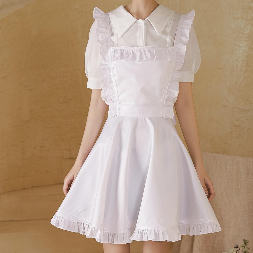 Style Princess Waterproof Apron Kitchen Tpu Oil Resistant Bib Simple Ruffles