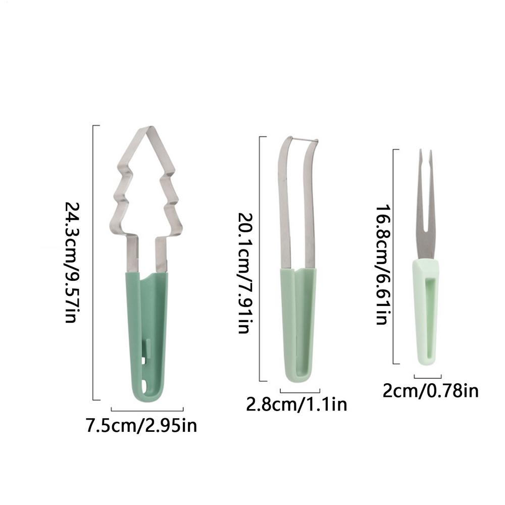 Watermelon Cutter Small Watermelon Fork Kitchen Gadgets Cantaloupe Mold Pineapple Ballers Fruit Cutting Tools For Outdoor Beach