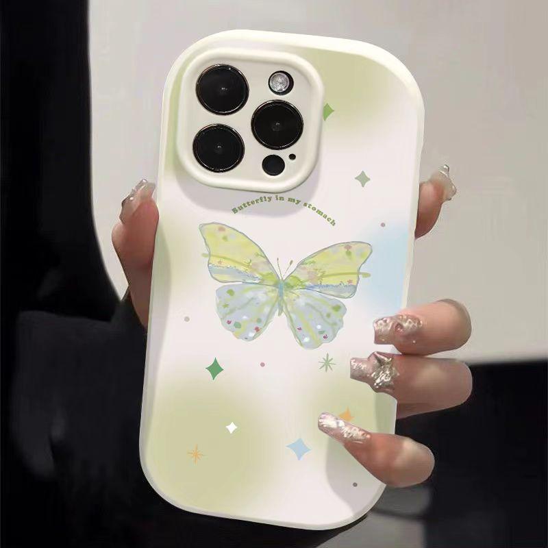 Butterfly Suitable for Iphone16pro Europe and America 15promax Mobile Phone Case 14PLUS13pro Anti-fall 12/11