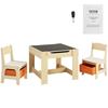 Kids Table and Chair Set, Wooden Activity Table with Storage Space and Boxes, Kids Play Table for Toddlers Art, Craft, Reading, Learning