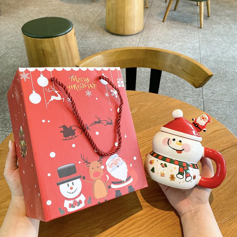 Christmas Gift Christmas Cup Christmas Style Mug Household Ceramic Coffee Cup Couple Best Friend Cup Christmas Tree