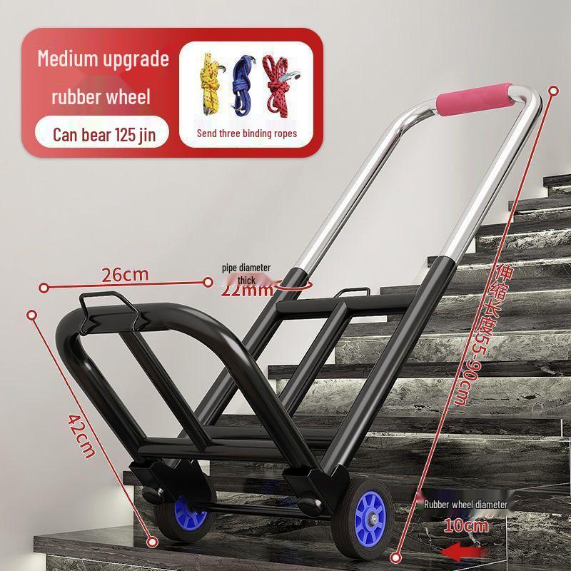 Kompakter Treppensteiger-Schwerlastwagen: Tragbarer Handwagen für einfachen Gepäcktransport