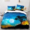 Starry Sky Galaxy Duvet Cover Natural Scenery Bedding Set Microfiber Aurora Comforter Cover King Size For Kids Adult Room Decor