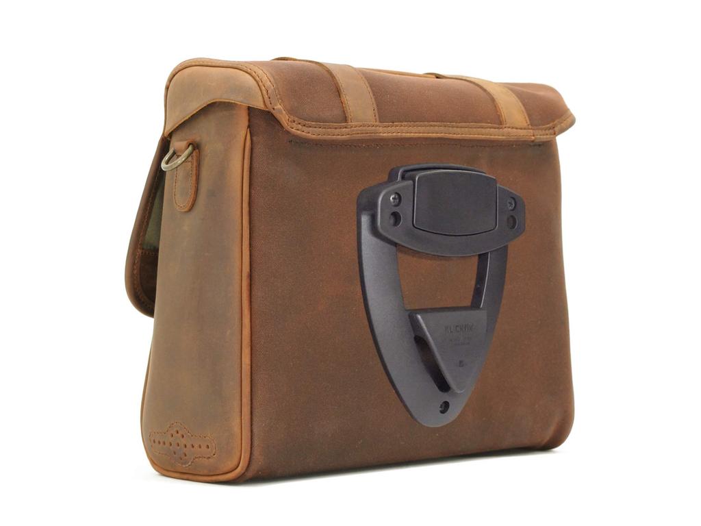 LONGRIDE Heritage Saddle Bag Flap Top Brown HQR131WBRO CLICK-ON (12L)